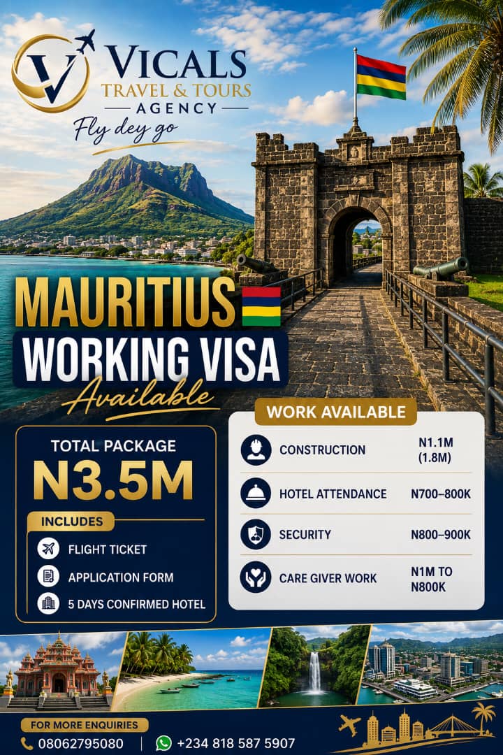 Mauritius working visa flyer