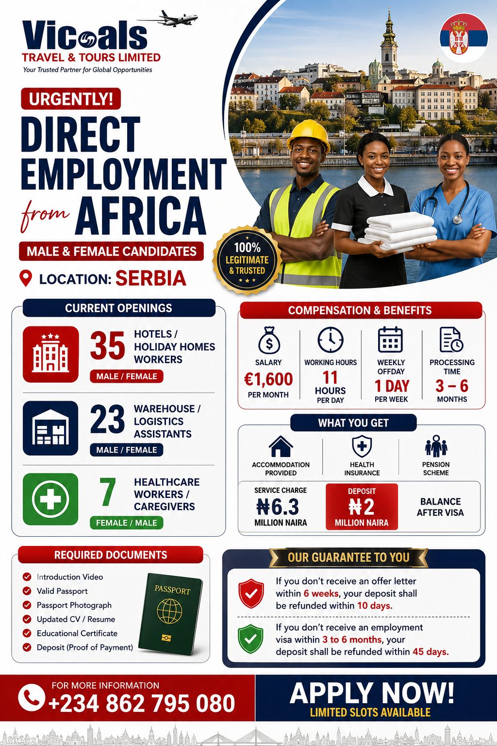 Serbia direct employment flyer